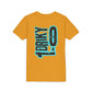 Youth Driky 1 point 0 Bro - - Blue Brain Back Print Short Sleeve Tee