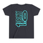 Youth Driky 1 point 0 Bro - - Blue Brain Back Print Short Sleeve Tee