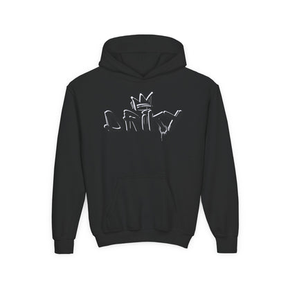 Driky Roy-al - Blackout - Youth Heavy Blend Hoodie