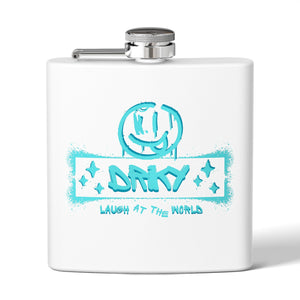 Driky Laugh at the World Stainless Steel Flask - 6oz