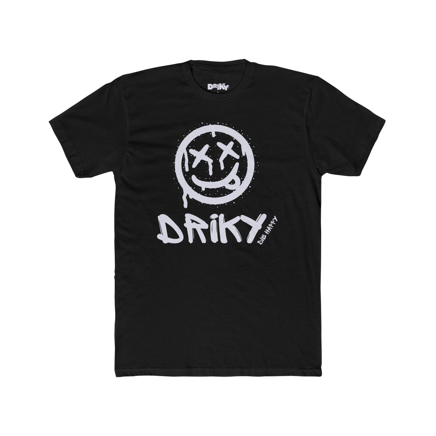 Driky Die Happy - White Night Cotton Crew Tee