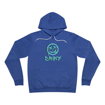 Driky Die Happy - Blue Brain Fleece Pullover Hoodie