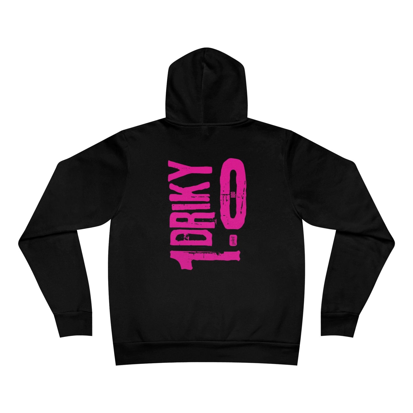 Driky 1 point 0 Bro - Pinkerton - Back Print Fleece Pullover Hoodie