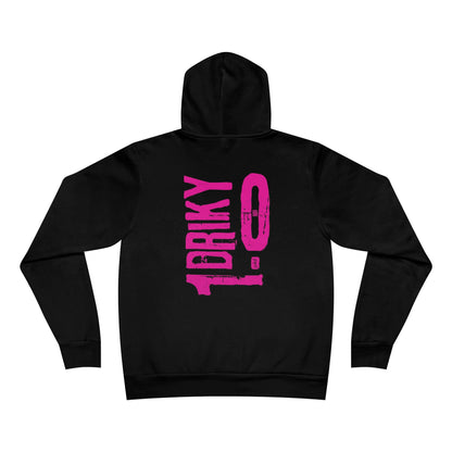 Driky 1 point 0 Bro - Pinkerton - Back Print Fleece Pullover Hoodie
