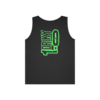 Driky 1 point 0 Bro - Green Monkey - (Back Print) Tank Top