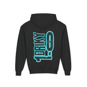Driky 1 point 0 Bro - Blue Brain - (Back Print) Youth Heavy Blend Hoodie