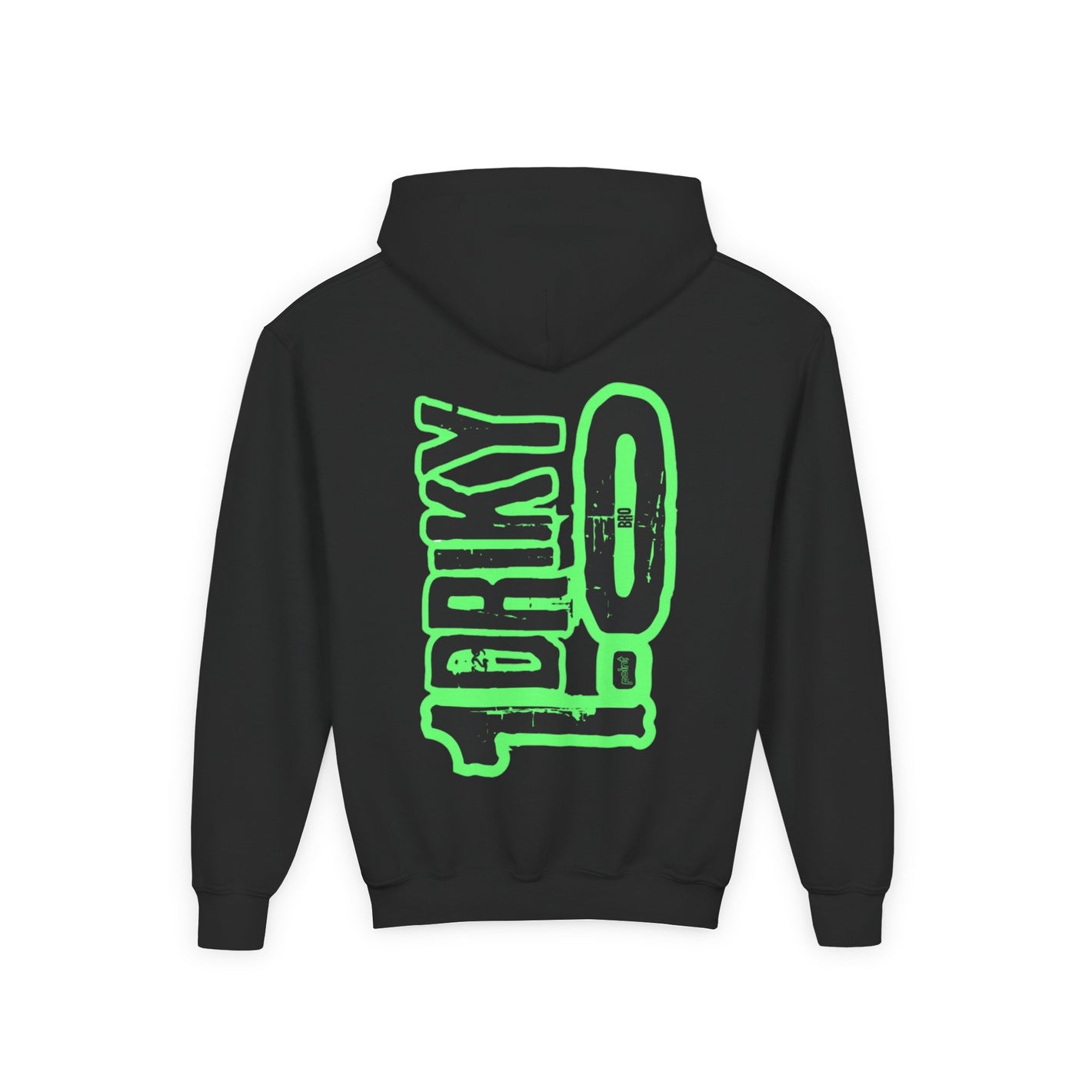 Youth Driky 1 point 0 Bro - Green Monkey Backprint - Heavy Blend Hoodie 16 Colors