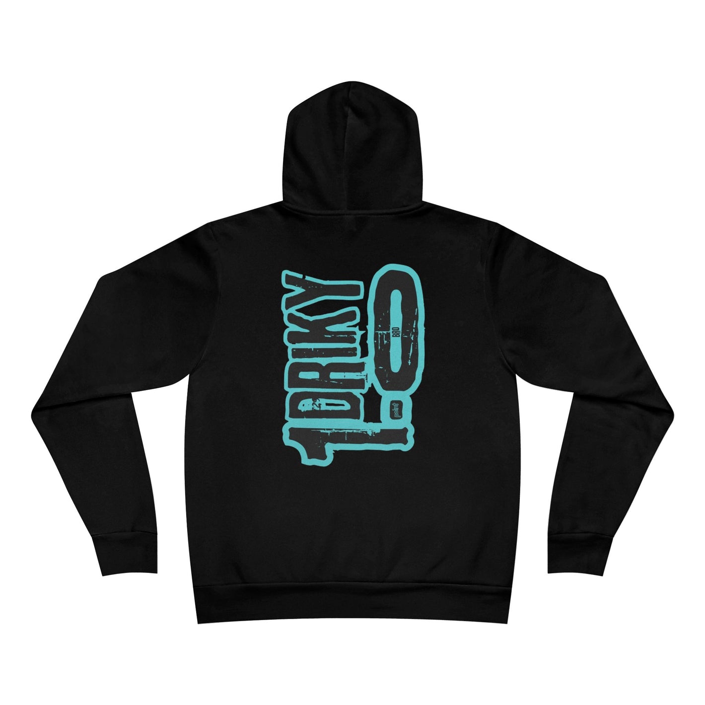 Driky 1 point 0 Bro - Blue Brain - Back Print Fleece Pullover Hoodie