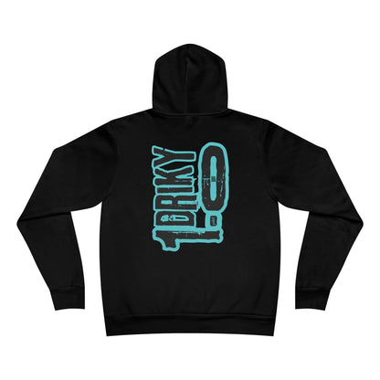 Driky 1 point 0 Bro - Blue Brain - Back Print Fleece Pullover Hoodie