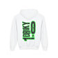 Driky 1 point 0 Bro - Green Monkey - (Back Print) Youth Heavy Blend Hoodie
