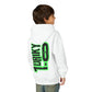 Driky 1 point 0 Bro - Green Monkey - (Back Print) Youth Heavy Blend Hoodie