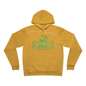 Driky Laugh at the World - Green Monkey Fleece Pullover Hoodie