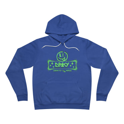 Driky Laugh at the World - Green Monkey Fleece Pullover Hoodie