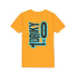 Youth Driky 1 point 0 Bro - - Blue Brain Back Print Short Sleeve Tee