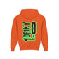 Driky 1 point 0 Bro - Green Monkey - (Back Print) Youth Heavy Blend Hoodie