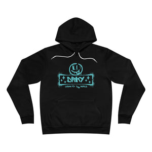 Driky Laugh at the World - Blue Brain Fleece Pullover Hoodie
