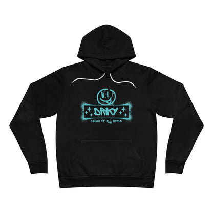 Driky Laugh at the World - Blue Brain Fleece Pullover Hoodie