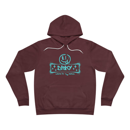 Driky Laugh at the World - Blue Brain Fleece Pullover Hoodie