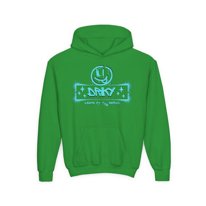 Driky Laugh at the World - Blue Brain - Youth Heavy Blend Hoodie