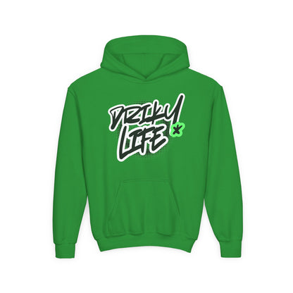 Driky Life - Green Monkey - Youth Heavy Blend Hoodie