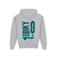 Driky 1 point 0 Bro - Blue Brain - (Back Print) Youth Heavy Blend Hoodie