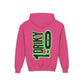 Driky 1 point 0 Bro - Green Monkey - (Back Print) Youth Heavy Blend Hoodie