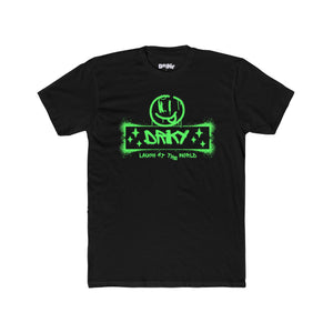 Driky Laugh at the World - Green Monkey Cotton Crew Tee