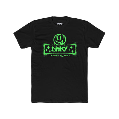 Driky Laugh at the World - Green Monkey Cotton Crew Tee