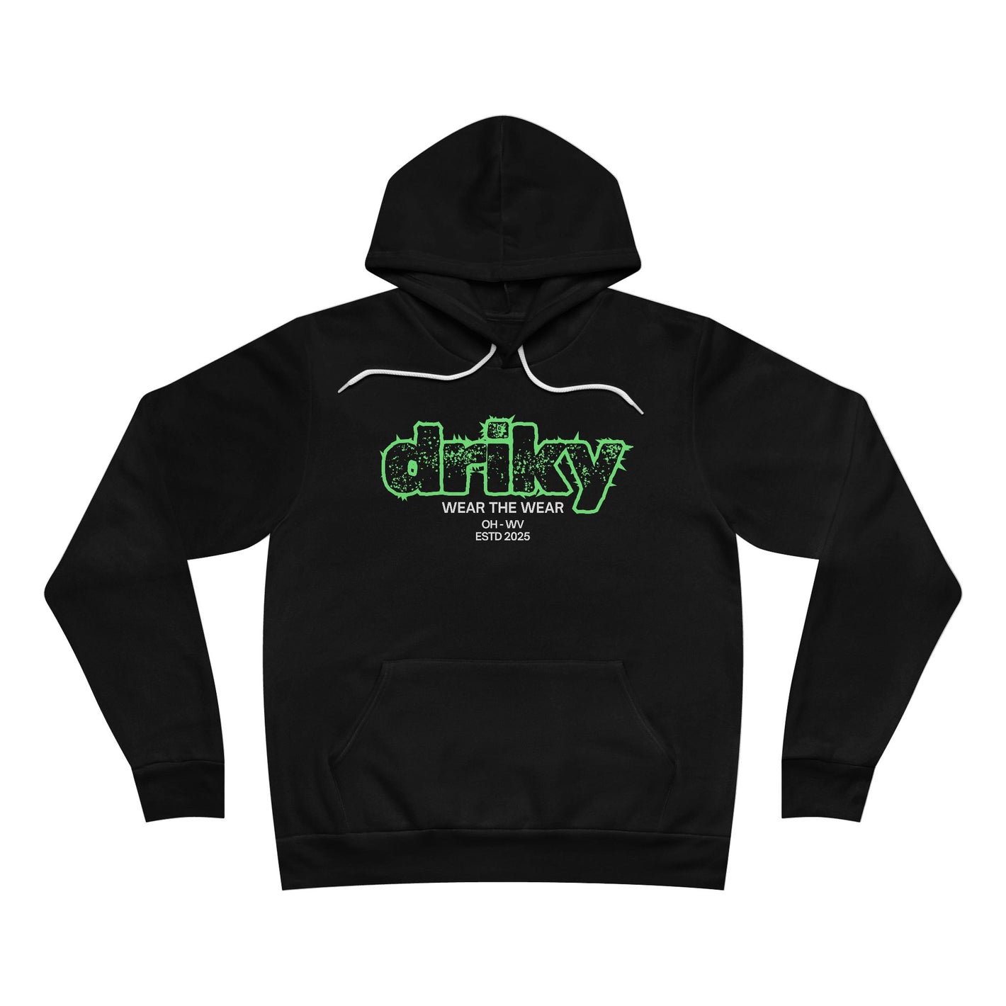 Driky Wear ESTD - Green Monkey Fleece Pullover Hoodie