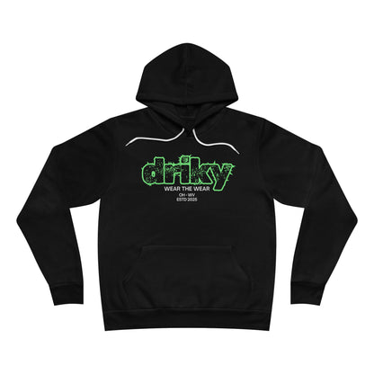 Driky Wear ESTD - Green Monkey Fleece Pullover Hoodie