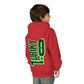 Driky 1 point 0 Bro - Green Monkey - (Back Print) Youth Heavy Blend Hoodie