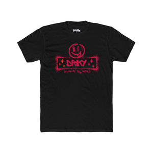 Driky Laugh at the World - Rose Blood Cotton Crew Tee