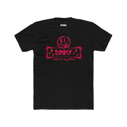 Driky Laugh at the World - Rose Blood Cotton Crew Tee