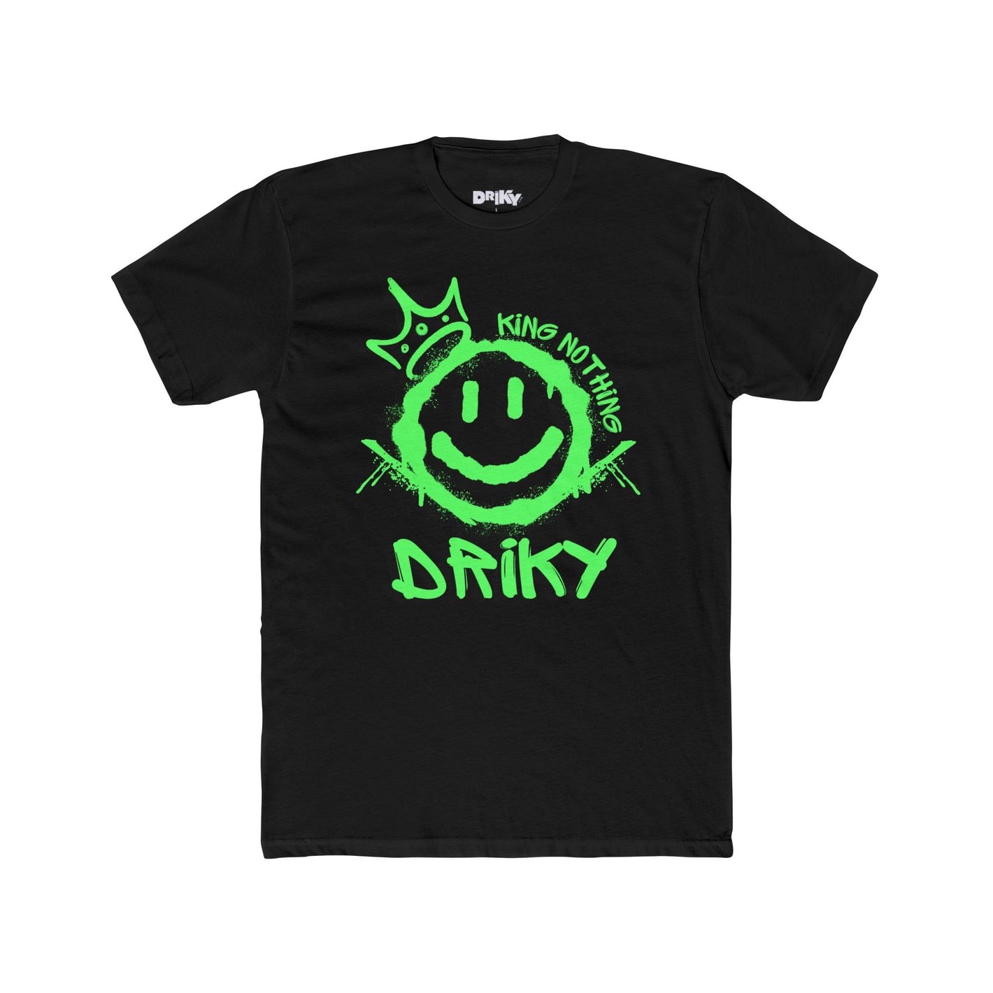 Driky King Nothing - Green Monkey Cotton Crew Tee