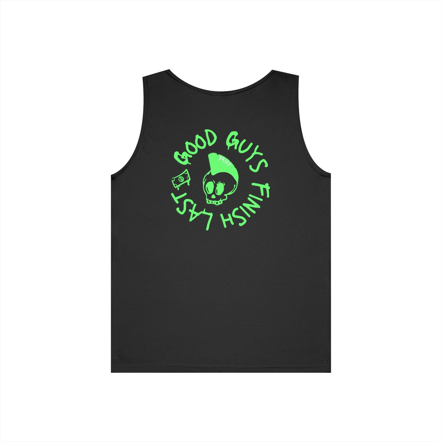 Drikyz Good Guys Finish Last - Green Monkey - (Back Print) Tank Top