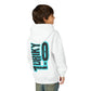 Driky 1 point 0 Bro - Blue Brain - (Back Print) Youth Heavy Blend Hoodie