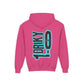 Driky 1 point 0 Bro - Blue Brain - (Back Print) Youth Heavy Blend Hoodie