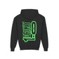 Driky 1 point 0 Bro - Green Monkey - (Back Print) Youth Heavy Blend Hoodie