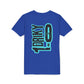 Youth Driky 1 point 0 Bro - - Blue Brain Back Print Short Sleeve Tee