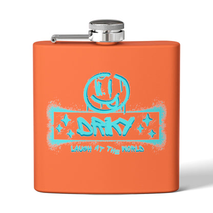 Driky Laugh at the World Stainless Steel Flask - 6oz