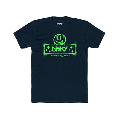 Driky Laugh at the World - Green Monkey Cotton Crew Tee
