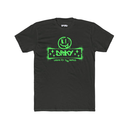 Driky Laugh at the World - Green Monkey Cotton Crew Tee