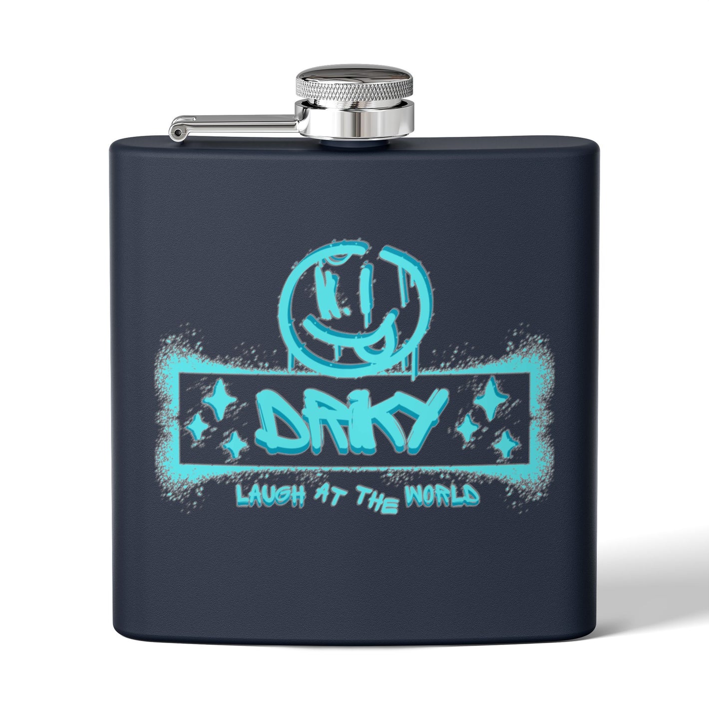 Driky Laugh at the World Stainless Steel Flask - 6oz