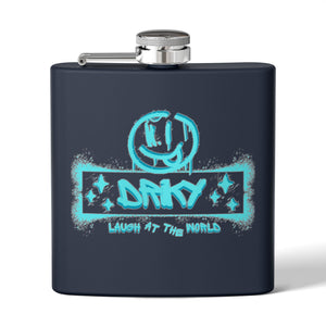 Driky Laugh at the World Stainless Steel Flask - 6oz