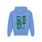 Driky 1 point 0 Bro - Blue Brain - (Back Print) Youth Heavy Blend Hoodie