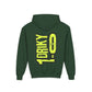 Driky 1 point 0 Bro - Banana Sunshine - (Back Print) Youth Heavy Blend Hoodie