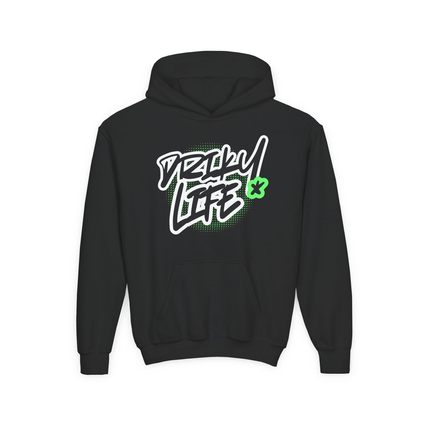 Driky Life - Green Monkey - Youth Heavy Blend Hoodie