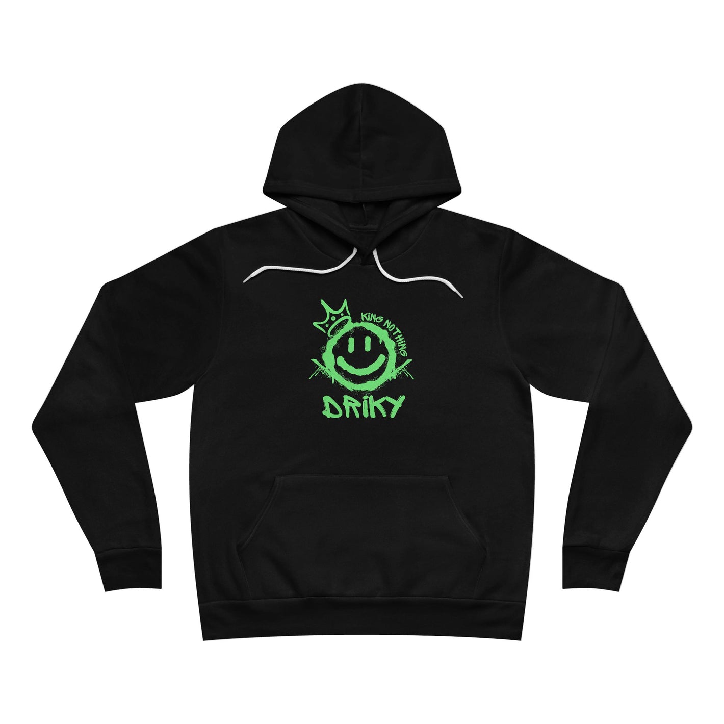 Driky King Nothing - Green Monkey Fleece Pullover Hoodie