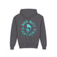 Drikyz Good Guys Finish Last - Blue Brain - (Back Print) Youth Heavy Blend Hoodie