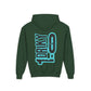 Driky 1 point 0 Bro - Blue Brain - (Back Print) Youth Heavy Blend Hoodie